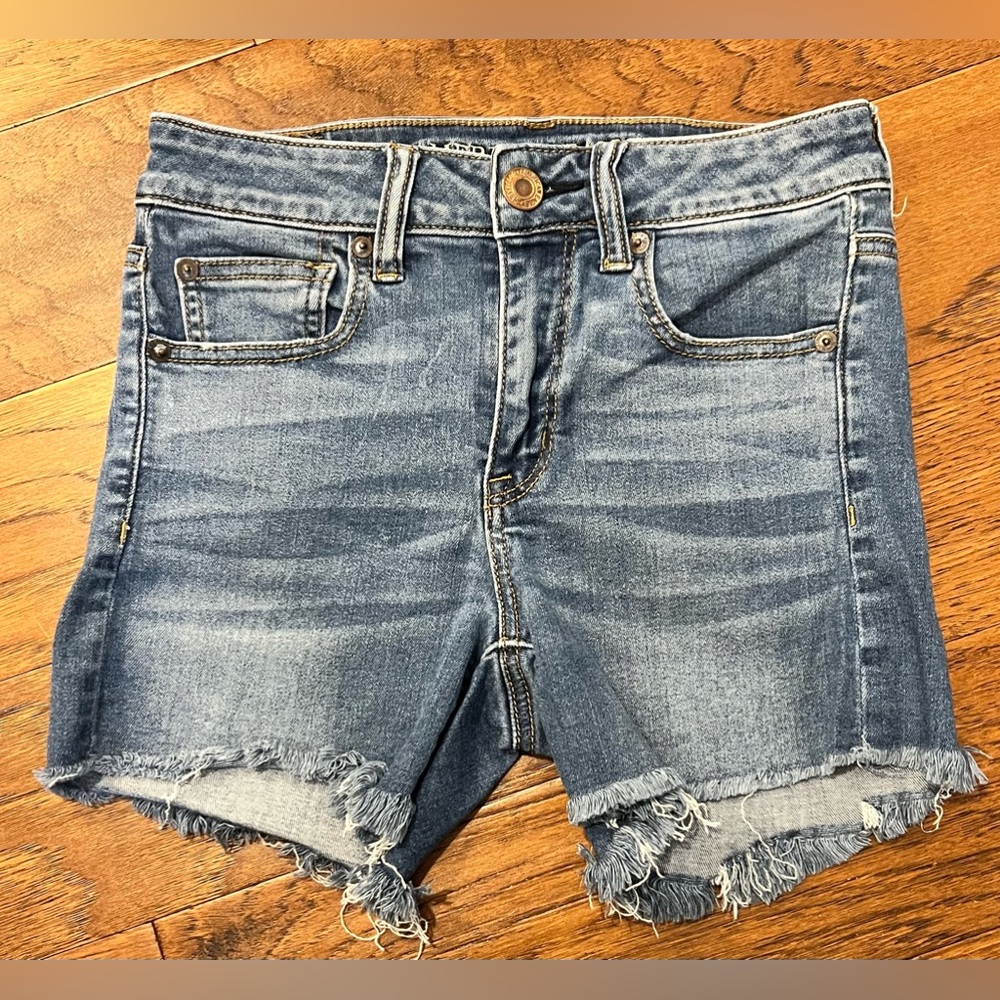 American Eagle Next Level Stretch X Hi Rise Shortie Shorts Womens Size 4